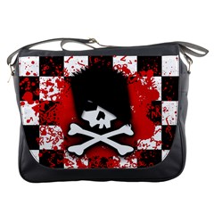 Emo Skull Messenger Bag by ArtistRoseanneJones