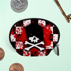 Emo Skull Accessory Pouch (small) by ArtistRoseanneJones