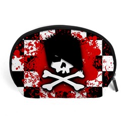 Emo Skull Accessory Pouch (large) by ArtistRoseanneJones