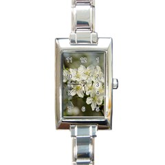 Spring Flowers Rectangular Italian Charm Watch by anstey