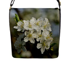 Spring Flowers Flap Closure Messenger Bag (l) by anstey