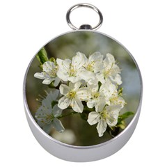 Spring Flowers Silver Compass by anstey