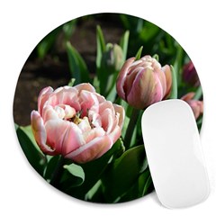 Tulips 8  Mouse Pad (round) by anstey