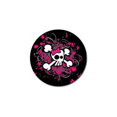 Girly Skull And Crossbones Golf Ball Marker