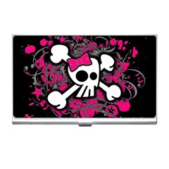 Girly Skull And Crossbones Business Card Holder