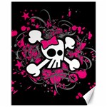 Girly Skull And Crossbones Canvas 11  x 14  (Unframed) 10.95 x13.48  Canvas - 1