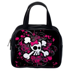 Girly Skull And Crossbones Classic Handbag (one Side)