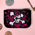 Girly Skull And Crossbones Coin Change Purse Back