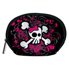 Girly Skull And Crossbones Accessory Pouch (medium)