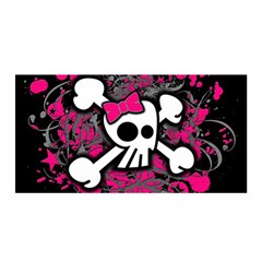 Girly Skull And Crossbones Satin Wrap by ArtistRoseanneJones