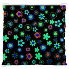 Floral Large Flano Cushion Case (two Sides) by giftgivingideas