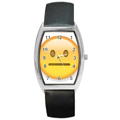 Neutral Face  Tonneau Leather Watch by Bauble