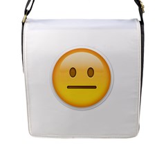 Neutral Face  Flap Closure Messenger Bag (l) by Bauble