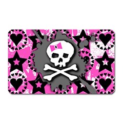 Pink Bow Skull Magnet (rectangular)