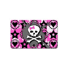 Pink Bow Skull Magnet (name Card)