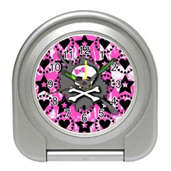 Pink Bow Skull Desk Alarm Clock