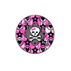 Pink Bow Skull Golf Ball Marker (for Hat Clip)