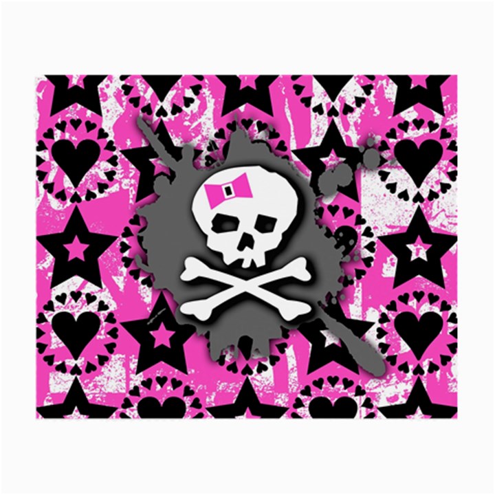 Pink Bow Skull Glasses Cloth (Small, Two Sided)