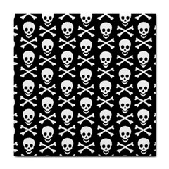 Skull And Crossbones Pattern Ceramic Tile by ArtistRoseanneJones