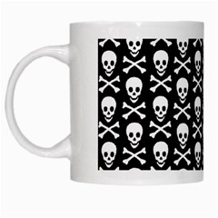 Skull And Crossbones Pattern White Coffee Mug by ArtistRoseanneJones