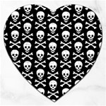 Skull and Crossbones Pattern Jigsaw Puzzle (Heart) Front