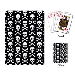 Skull And Crossbones Pattern Playing Cards Single Design by ArtistRoseanneJones