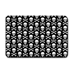 Skull And Crossbones Pattern Small Door Mat by ArtistRoseanneJones