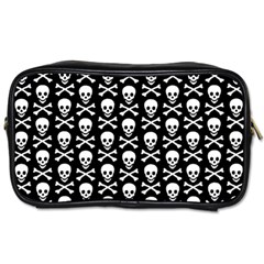 Skull And Crossbones Pattern Travel Toiletry Bag (two Sides) by ArtistRoseanneJones