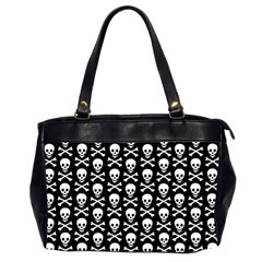 Skull And Crossbones Pattern Oversize Office Handbag (two Sides) by ArtistRoseanneJones