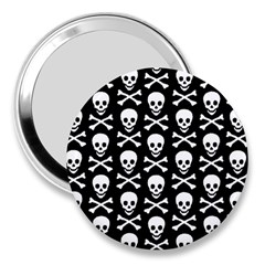 Skull And Crossbones Pattern 3  Handbag Mirror by ArtistRoseanneJones