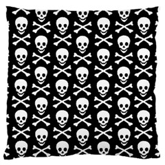 Skull And Crossbones Pattern Large Flano Cushion Case (one Side) by ArtistRoseanneJones