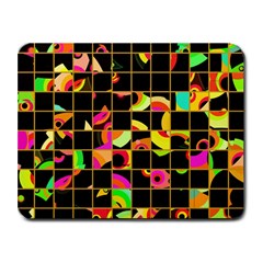 Pieces In Squares Small Mousepad by LalyLauraFLM