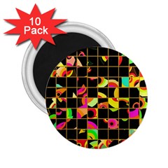 Pieces In Squares 2 25  Magnet (10 Pack) by LalyLauraFLM