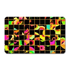 Pieces In Squares Magnet (rectangular) by LalyLauraFLM