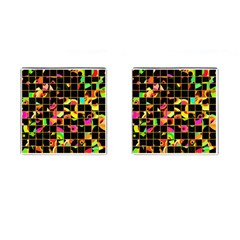 Pieces In Squares Cufflinks (square) by LalyLauraFLM