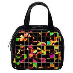 Pieces In Squares Classic Handbag (one Side) by LalyLauraFLM