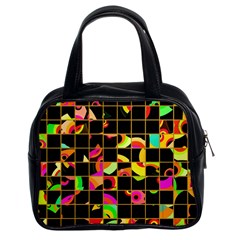 Pieces In Squares Classic Handbag (two Sides) by LalyLauraFLM