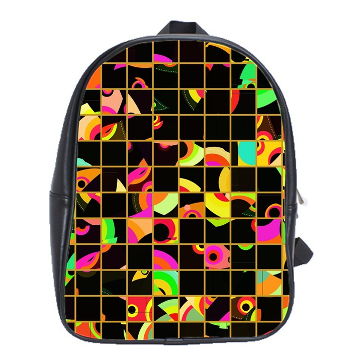 Pieces in squares School Bag (Large)