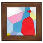 Colorful pastel shapes Framed Tile Front