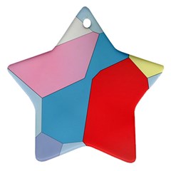 Colorful Pastel Shapes Ornament (star) by LalyLauraFLM