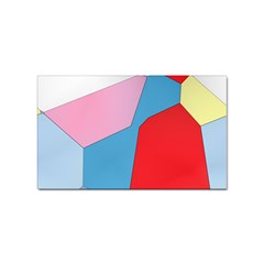 Colorful Pastel Shapes Sticker Rectangular (100 Pack)