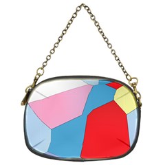 Colorful Pastel Shapes Chain Purse (two Sides) by LalyLauraFLM