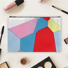 Colorful Pastel Shapes Cosmetic Bag (large) by LalyLauraFLM