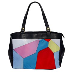 Colorful Pastel Shapes Oversize Office Handbag by LalyLauraFLM