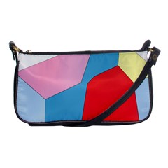 Colorful Pastel Shapes Shoulder Clutch Bag by LalyLauraFLM