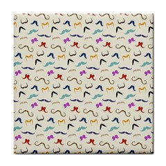 Mustaches Ceramic Tile by boho