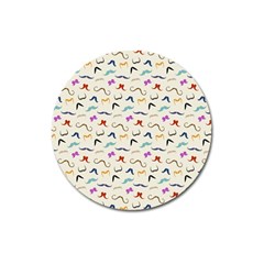 Mustaches Magnet 3  (round) by boho