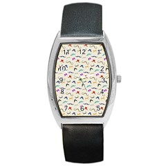 Mustaches Tonneau Leather Watch by boho