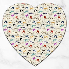 Mustaches Jigsaw Puzzle (heart) by boho