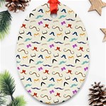 Mustaches Oval Ornament (Two Sides) Back